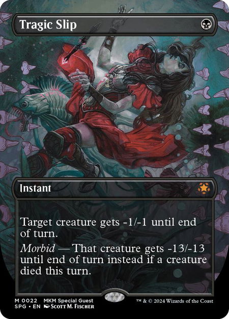 Tragic Slip (Borderless) trading card from Special Guests Tragic Slip (Borderless) - Special Guests Magic: The Gathering trading card