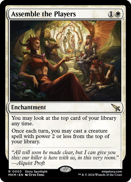 Assemble the Players trading card from Murders at Karlov Manor Assemble the Players - Murders at Karlov Manor Magic: The Gathering trading card