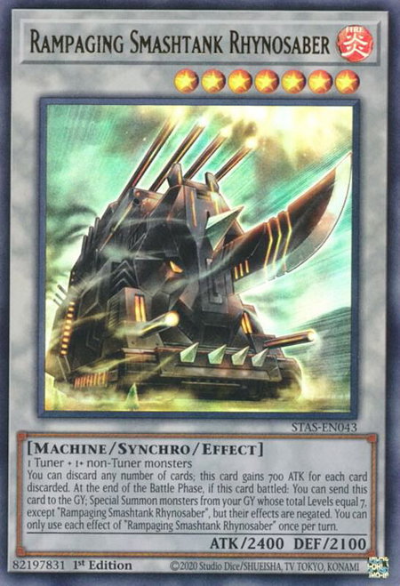Rampaging Smashtank Rhynosaber - 2-Player Starter Set YuGiOh trading card