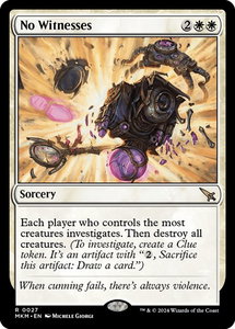 No Witnesses - Murders at Karlov Manor (MKM) #27 - Rare Magic: The Gathering Trading Card
