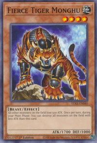 Fierce Tiger Monghu - 2-Player Starter Set (TPSS) #STAX-EN040 - Common / Short Print YuGiOh Trading Card