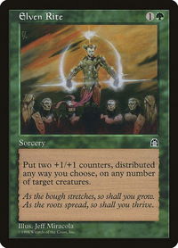 Elven Rite - Stronghold (STH) #null - Uncommon Magic: The Gathering Trading Card