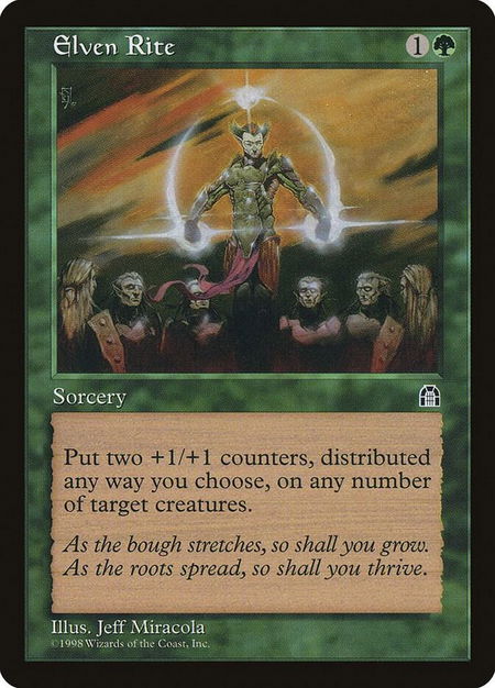 Elven Rite - Stronghold Magic: The Gathering trading card