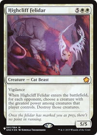 Highcliff Felidar - The List Reprints (LIST) #001/064 - Mythic Magic: The Gathering Trading Card
