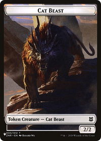 Cat Beast // Rat Double-Sided Token - The List Reprints (LIST) #3 // 3 - Token Magic: The Gathering Trading Card