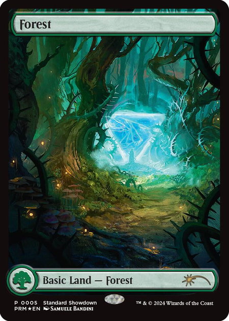 Forest (Samuele Bandini) trading card from Standard Showdown Promos Forest (Samuele Bandini) - Standard Showdown Promos Magic: The Gathering trading card