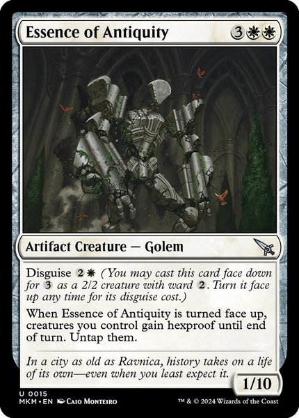 Essence of Antiquity trading card from Murders at Karlov Manor Essence of Antiquity - Murders at Karlov Manor Magic: The Gathering trading card