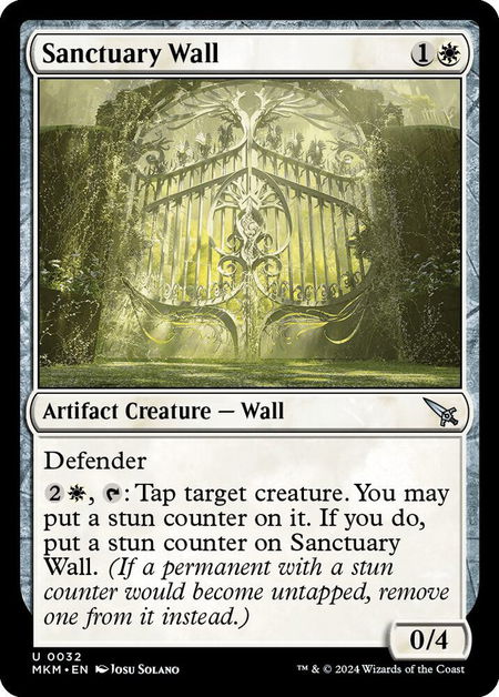 Sanctuary Wall - Murders at Karlov Manor Magic: The Gathering trading card