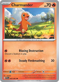 Charmander - 007/091 - SV: Paldean Fates (PAF) #007/091 - Common Pokémon Trading Card