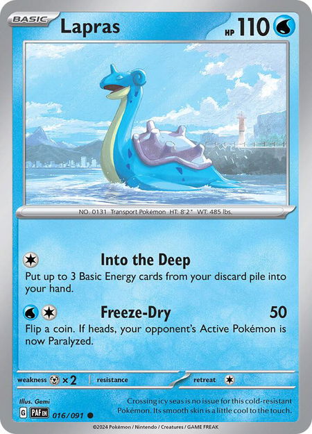 Lapras - SV: Paldean Fates Pokémon trading card