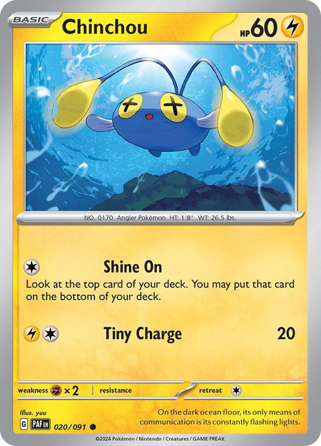 Chinchou - SV: Paldean Fates Pokémon trading card