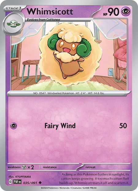 Whimsicott - SV: Paldean Fates Pokémon trading card