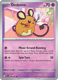 Dedenne - SV: Paldean Fates (PAF) #036/091 - Common Pokémon Trading Card