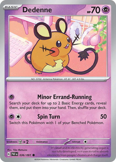 Dedenne - SV: Paldean Fates Pokémon trading card