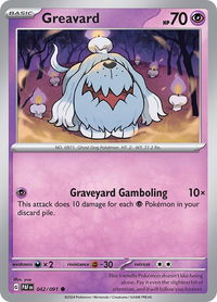 Greavard - SV: Paldean Fates (PAF) #042/091 - Common Pokémon Trading Card