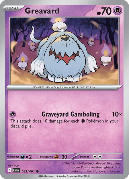 Greavard - SV: Paldean Fates Pokémon trading card