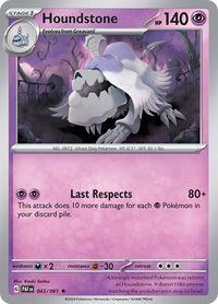 Houndstone - 043/091 - SV: Paldean Fates (PAF) #043/091 - Rare Pokémon Trading Card
