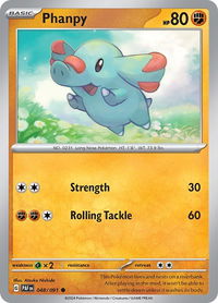 Phanpy - SV: Paldean Fates (PAF) #048/091 - Common Pokémon Trading Card