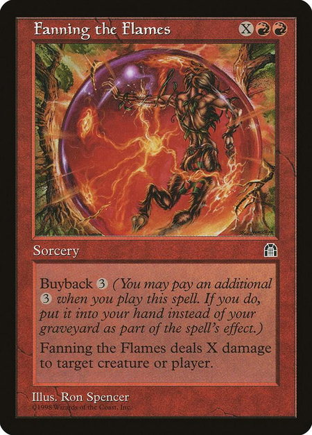 Fanning the Flames trading card from Stronghold Fanning the Flames - Stronghold Magic: The Gathering trading card