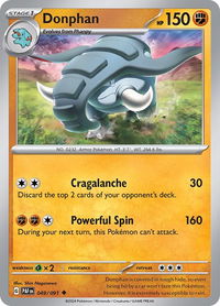 Donphan - SV: Paldean Fates (PAF) #049/091 - Uncommon Pokémon Trading Card