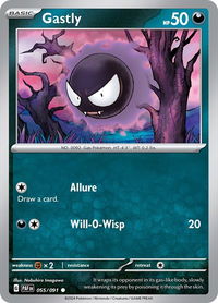 Gastly - SV: Paldean Fates (PAF) #055/091 - Common Pokémon Trading Card
