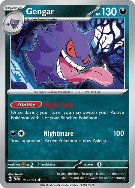 Gengar - SV: Paldean Fates Pokémon trading card
