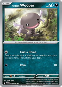 Paldean Wooper - 058/091 - SV: Paldean Fates (PAF) #058/091 - Common Pokémon Trading Card