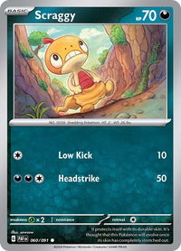 Scraggy - SV: Paldean Fates (PAF) #060/091 - Common Pokémon Trading Card