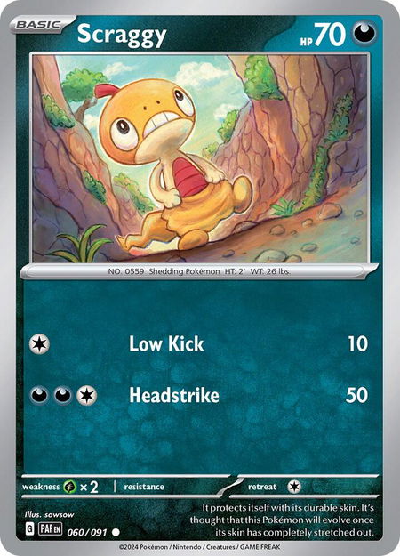 Scraggy - SV: Paldean Fates Pokémon trading card