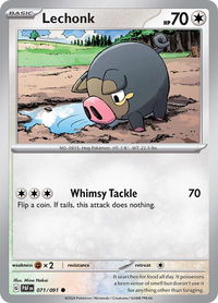 Lechonk - 071/091 - SV: Paldean Fates (PAF) #071/091 - Common Pokémon Trading Card