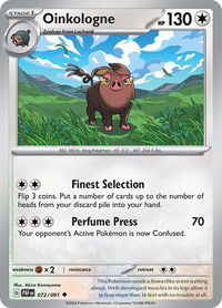 Oinkologne - SV: Paldean Fates (PAF) #072/091 - Uncommon Pokémon Trading Card