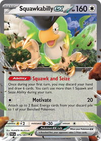 Squawkabilly ex - 075/091 - SV: Paldean Fates (PAF) #075/091 - Double Rare Pokémon Trading Card