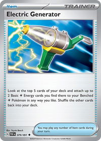 Electric Generator - SV: Paldean Fates (PAF) #079/091 - Uncommon Pokémon Trading Card