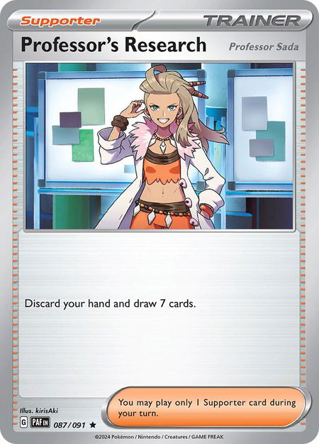 Professor's Research - 087/091 - SV: Paldean Fates Pokémon trading card