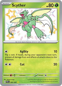 Scyther - SV: Paldean Fates (PAF) #095/091 - Shiny Rare Pokémon Trading Card