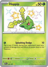 Hoppip - SV: Paldean Fates (PAF) #096/091 - Shiny Rare Pokémon Trading Card