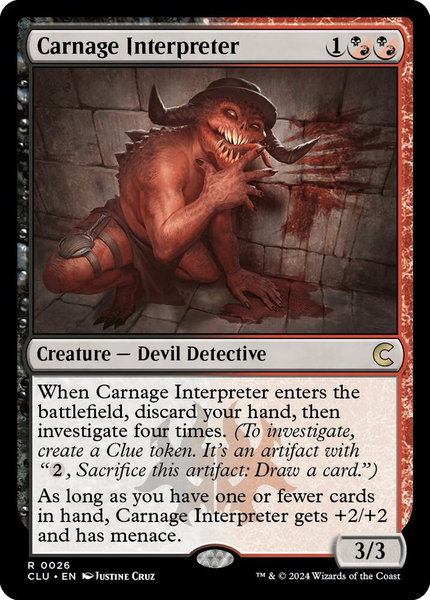 Carnage Interpreter - Ravnica: Clue Edition Magic: The Gathering trading card