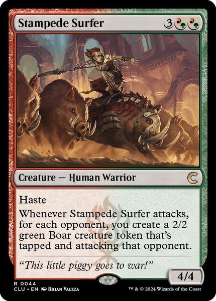 Stampede Surfer - Ravnica: Clue Edition Magic: The Gathering trading card