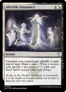 Afterlife Insurance - Ravnica: Clue Edition (CLU) #23 - Uncommon Magic: The Gathering Trading Card