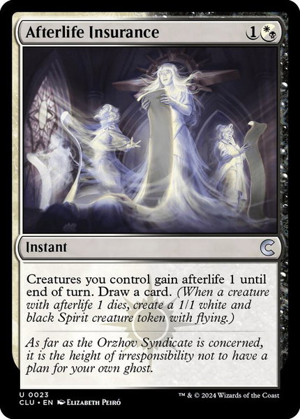 Afterlife Insurance trading card from Ravnica: Clue Edition Afterlife Insurance - Ravnica: Clue Edition Magic: The Gathering trading card