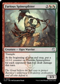 Furious Spinesplitter - Ravnica: Clue Edition (CLU) #33 - Uncommon Magic: The Gathering Trading Card