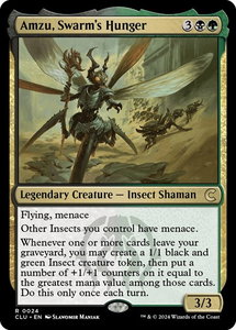 Amzu, Swarm's Hunger - Ravnica: Clue Edition (CLU) #24 - Rare Magic: The Gathering Trading Card