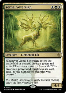 Vernal Sovereign - Ravnica: Clue Edition (CLU) #51 - Rare Magic: The Gathering Trading Card