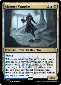 Memory Vampire - Ravnica: Clue Edition (CLU) #38 - Rare Magic: The Gathering Trading Card