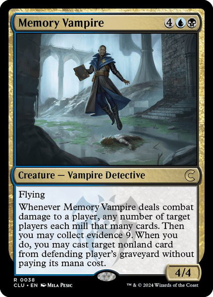 Memory Vampire trading card from Ravnica: Clue Edition Memory Vampire - Ravnica: Clue Edition Magic: The Gathering trading card