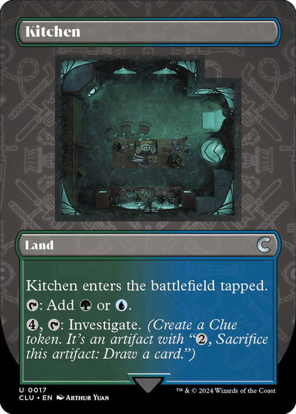 Kitchen (Borderless) trading card from Ravnica: Clue Edition Kitchen (Borderless) - Ravnica: Clue Edition Magic: The Gathering trading card