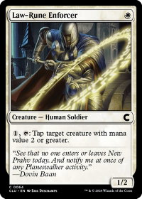 Law-Rune Enforcer - Ravnica: Clue Edition (CLU) #64 - Common Magic: The Gathering Trading Card