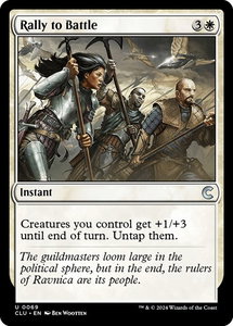 Rally to Battle - Ravnica: Clue Edition (CLU) #69 - Uncommon Magic: The Gathering Trading Card