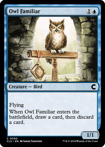 Owl Familiar - Ravnica: Clue Edition (CLU) #90 - Common Magic: The Gathering Trading Card