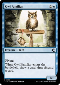 Owl Familiar - Ravnica: Clue Edition (CLU) #90 - Common Magic: The Gathering Trading Card